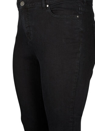 Zizzi Amy jeans med hög midja och super slim passform, Black, Packshot image number 2