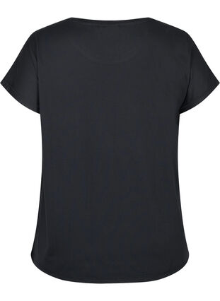 Zizzi Enfärgad tränings t-shirt, Black, Packshot image number 1