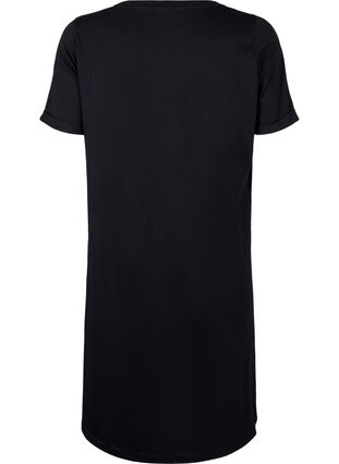 Zizzi T-shirtklänning i bomull, Black, Packshot image number 1