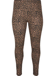 Viskos leggings med leopardmönster, DARK LEO AOP