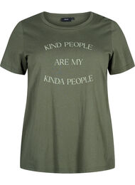 T-shirt med motiv, Thyme w. Kind People