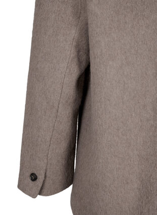 Zizzi Ullblazer med borstad struktur, Desert Taupe Mel., Packshot image number 3