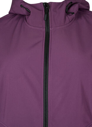 Zizzi Kort softshell jacka med fickor, Hortensia, Packshot image number 2