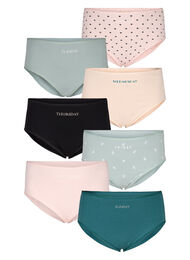 7-pack Briefs med normal midja, Iceberg Green Mix