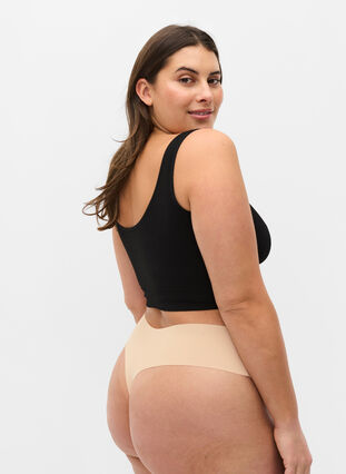 Zizzi 1-pack invisible g-string, Toasted Almond, Model image number 1