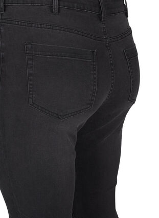 Zizzi Amy jeans med hög midja och super slim fit, Dark Grey Denim, Packshot image number 3