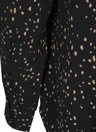 Zizzi Prickig skjorta med krage, Black w. Dot AOP, Packshot image number 3