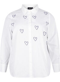 Klassisk skjorta med broderade hjärtan