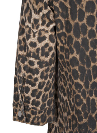 Zizzi Denimklänning med leopardmönster, Leo AOP, Packshot image number 3