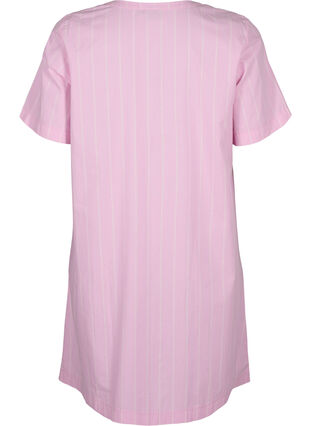 Zizzi Randig klänning i ekologisk bomull, Lilac Sachet, Packshot image number 1