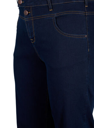 Zizzi Regular fit Gemma jeans med hög midja, Blue denim, Packshot image number 2