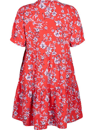 Zizzi FLASH - A-linjeformad klänning med tryck, Poinsettia Flower, Packshot image number 1