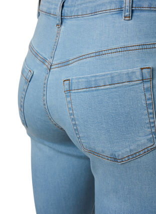 Zizzi Ellen bootcut jeans med hög midja, Ex Lgt Blue, Packshot image number 3