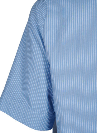 Zizzi Randig tunika med knappar och bröstfickor, Riviera w. Stripe, Packshot image number 3