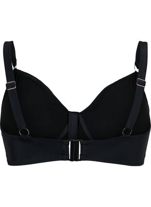 Zizzi Bikini-bh med bygel och drapering, Black, Packshot image number 1