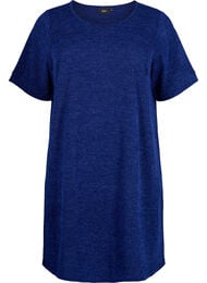 T-shirtklänning med fickor och korta ärmar, Sodalite Blue