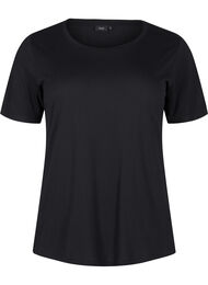 T-shirt i ull och viskos, Black