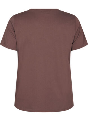 Zizzi T-shirt i bomull med fluga, C. Martini W. Black, Packshot image number 1