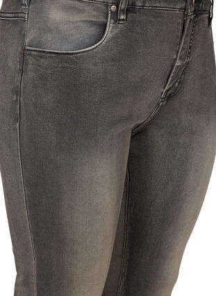 Zizzi Slim fit Emily jeans med normalhög midja, Dark Grey Denim, Packshot image number 2