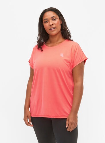 Zizzi Kortärmad t-shirt för träning, Dubarry, Model image number 0