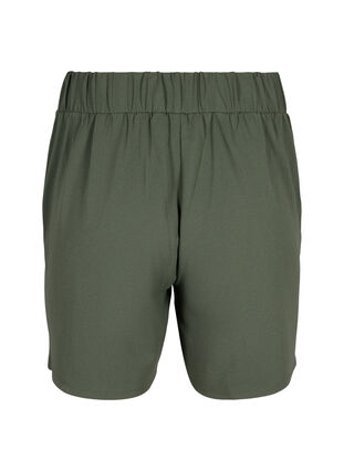 Zizzi Shorts med fickor och lös passform, Thyme, Packshot image number 1