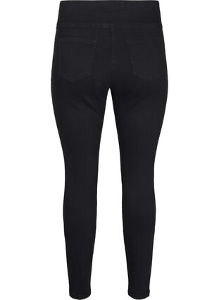 Zizzi Stretchiga jeggings med hög midja, Black, Packshot image number 1