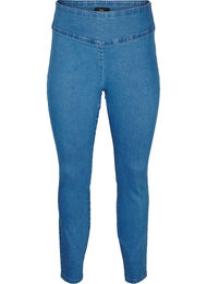 Stretchiga jeggings med hög midja, Light Blue