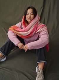 Rosa scarf, , Model