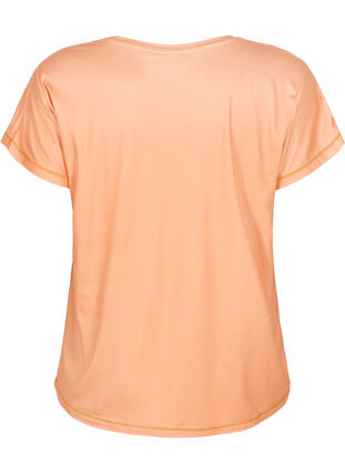 Zizzi Kortärmad t-shirt för träning, Apricot Nectar, Packshot image number 1