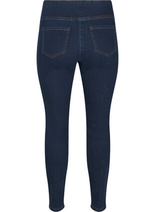 Zizzi Stretchiga jeggings med hög midja, Dark Blue, Packshot image number 1