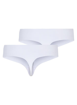 Zizzi 1-pack invisible g-string, Bright White, Packshot image number 1