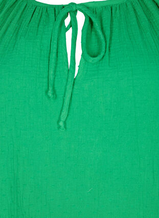 Zizzi Bomullsblus med 1/2 ärmar, Bright Green, Packshot image number 2
