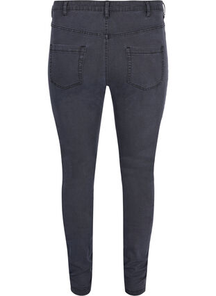 Zizzi Super slim Amy jeans med hög midja, Grey Denim, Packshot image number 1