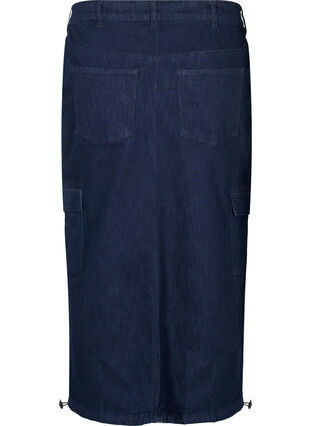 Zizzi Maxikjol i denim, Dark Blue Denim, Packshot image number 1