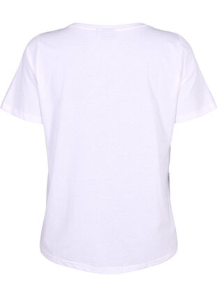 Zizzi T-shirt från FLASH med tryck, Bright White Heart, Packshot image number 1