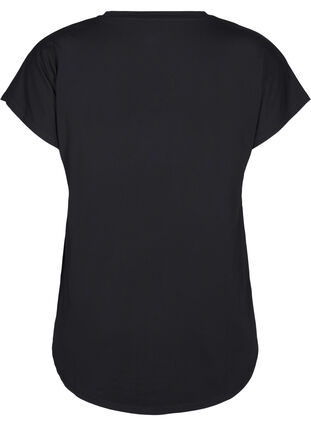 Zizzi V-ringad tränings-t-shirt, Black, Packshot image number 1