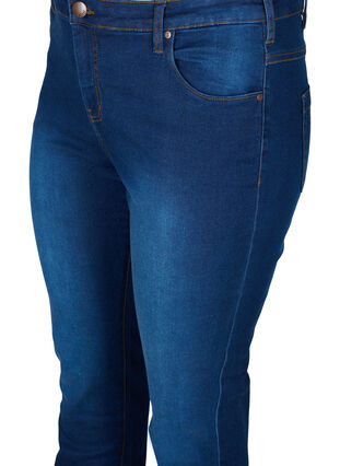 Zizzi Emily jeans med smal passform och normal midja, Blue Denim, Packshot image number 2