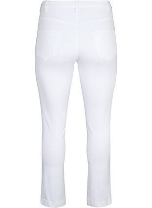 Zizzi Emily jeans med smal passform och normal midja, White, Packshot image number 1