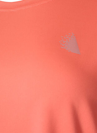 Zizzi Kortärmad t-shirt för träning, Living Coral, Packshot image number 2