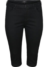 Amy caprijeans med hög midja och super slim fit, Black, Packshot