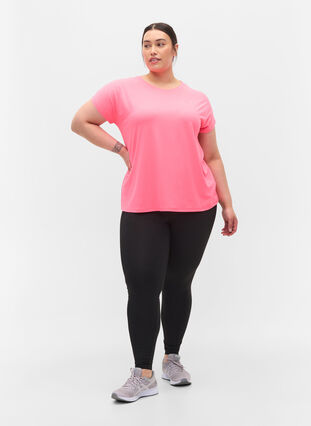 Zizzi T-shirt, Neon pink, Model image number 3