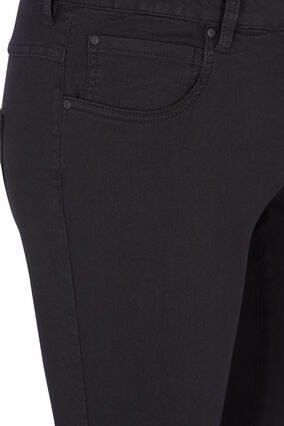 Zizzi Super slim Amy jeans med hög midja, Black, Packshot image number 3