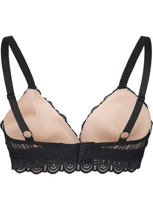 Zizzi Bralette med spets och mjuk vaddering, Black, Packshot image number 1