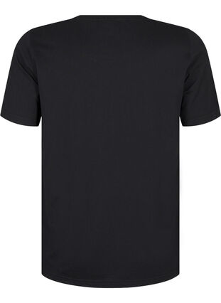 Zizzi FLASH - T-shirt med motiv, Black R. Gold Flower, Packshot image number 1