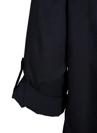 Zizzi FLASH – Skjorta med virkad detalj, Black, Packshot image number 3