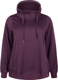 FLASH - Sweatshirt med hög krage, Plum Perfect