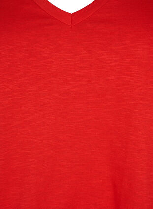 Zizzi V-ringad bas t-shirt med korta ärmar, Flame Scarlet, Packshot image number 2