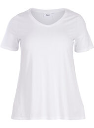 Enfärgad bas-t-shirt i bomull, Bright White