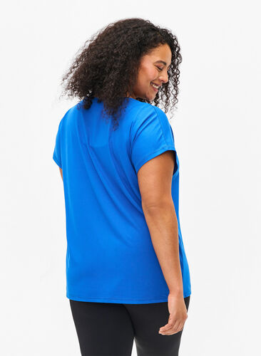 Zizzi Kortärmad t-shirt för träning, Princess Blue, Model image number 1