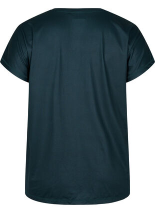 Zizzi Enfärgad tränings t-shirt, Scarab, Packshot image number 1